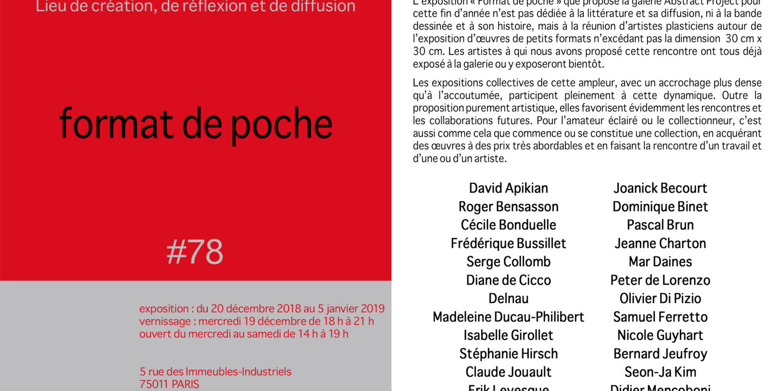 #78 format de poche invitation Credit : Abstract Project #78 format de poche invitation Credit : Abstract Project